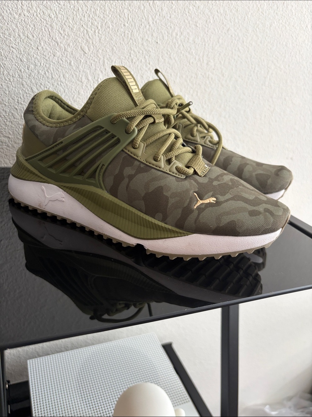 Puma women’s Olive Green Camo Sneakers